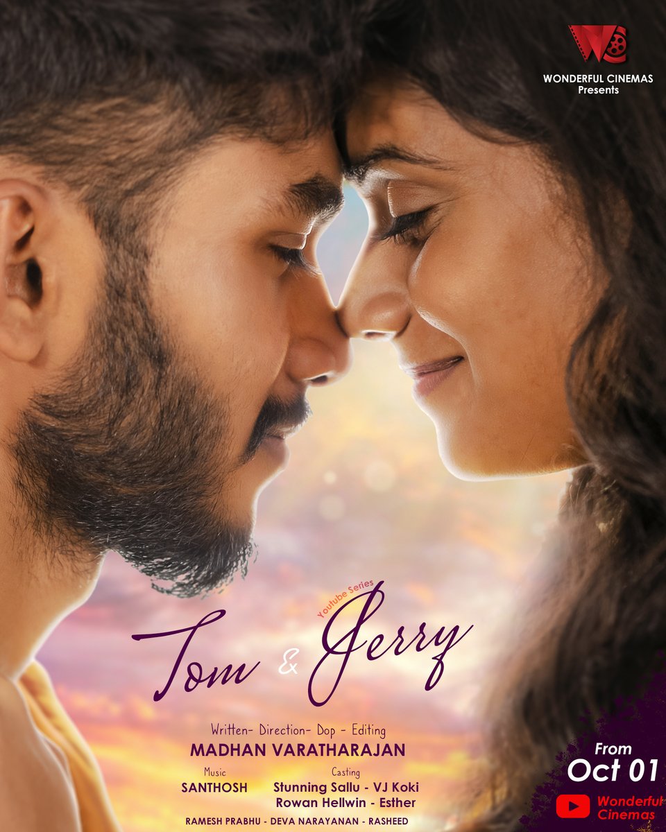 WonderfulCinem1's tweet photo. Tom and Jerry Tamil Romantic Youtube series Releasing On Oct 01 Stay Tuned #tamilwebseries #NewReleases #TamilYoutube #TomandJerry https://t.co/p8EbqD2uUj