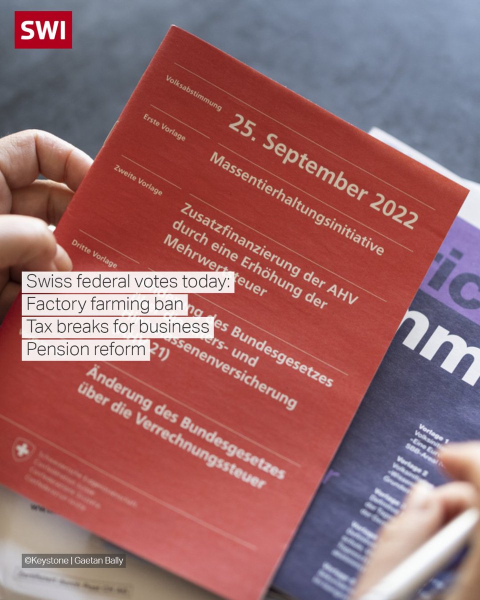 larissambieler's tweet photo. ⬇️ Swiss Federal Votes Today:
Find our full vote coverage here - we'll keep you updated! #CHvote #Abst22 https://t.co/l8jC8kC6Um
@living_m @RetoGysi @SRGSSR @swissinfo_en https://t.co/U2oR1yUjz3