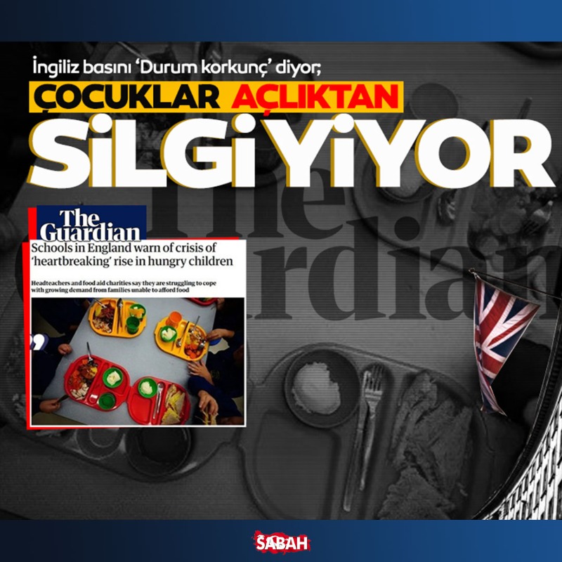 sabah's tweet photo. İNGİLTERE'DEKİ KORKUNÇ TABLO

Enerji kriziyle karşı karşıya kalan İngiltere'de okul müdürleri, çocukların okula aç geldiğini raporladı. 

▪Raporu kaleme alan İngiliz gazetesi The Guardian: Aç çocuklar okulda silgi yiyor, utandıkları için saklanıyor.