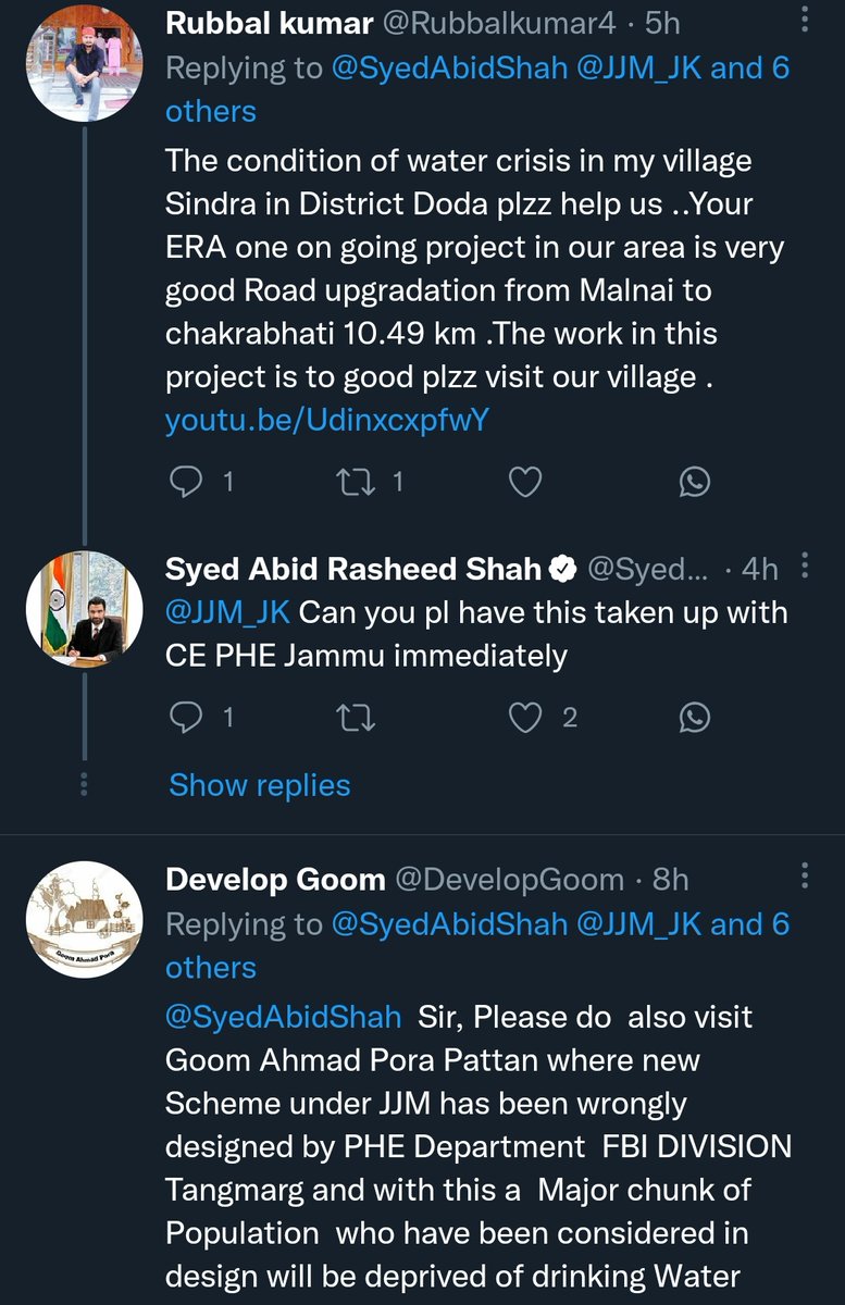 KashmirWire's tweet photo. Forget the 'file culture', this IAS officer, @SyedAbidShah is reaching out to people on @Twitter, sketches their grievances and ensures they are addressed on priority. @jal_mission @OfficeOfLGJandK @nitishwarKumar https://t.co/jnHODHXXGc