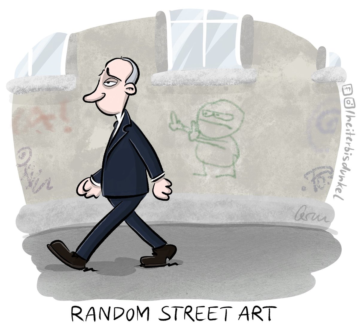 #cartoon #streetart #cartoons #ukraine #russia #heiterbisdunkel #lustigebilder #lachen #lustig #funny #satire #witzig #witz #witzbilder #witzbild #ormerod

Neue Stifte für den Künstler? PayPal.me/heiterbisdunkel