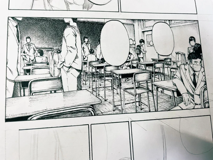 もう教室描きたくない音〜♪ 