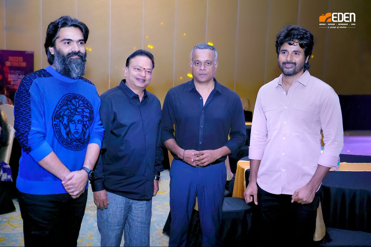 Edengroupstudio's tweet photo. #VendhuThanindhadhuKaadu success photos by #Edengroupofstudios 📸
@VelsFilmIntl @SilambarasanTR_ @SiddhiIdnani @arrahman @menongautham @IshariKGanesh @Siva_Kartikeyan #SilamabarasanTR #VTKSuccessMeet #Sivakarthikeyan 
@STRFans @Actor_SimbuFC https://t.co/Kqz4IvNy2c