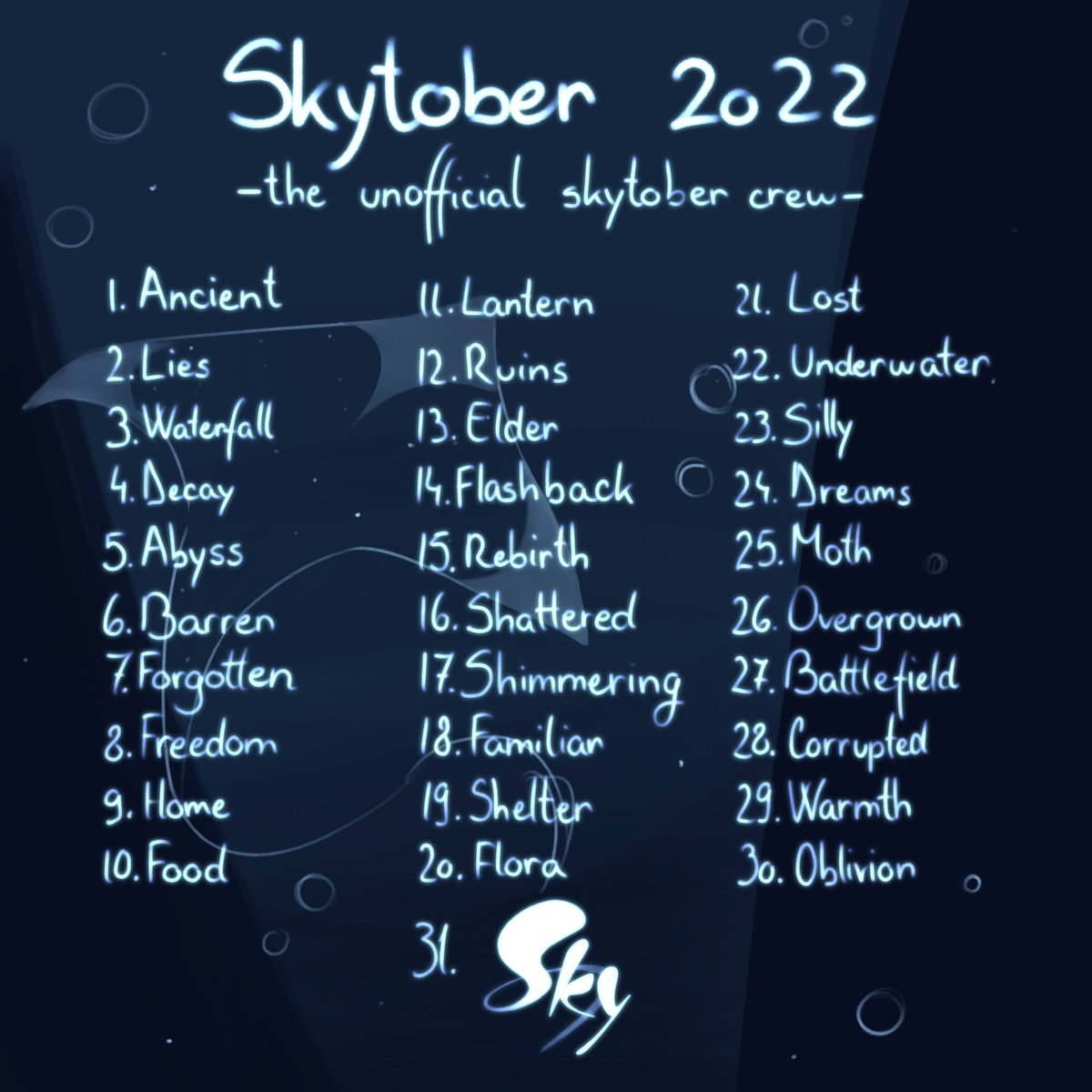 Un_skytober's tweet photo. Time for submitting is up and now we move on to the voting!
These are our two entries from Tesee and @yeet_the_coco on our discord server.
We're going to have a poll for the voting so stay tuned! https://t.co/8sju99FYRo