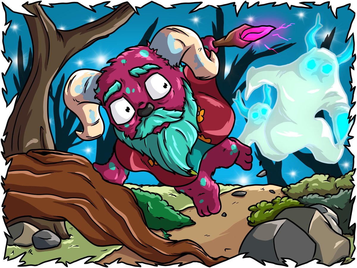 Alderik was gathering a special herb when an exumbra (ghost) sprung up from a tree hollow! He swiftly sprinted towards the exit, gliding over bulky tree roots. Alderik then drew his powerful wand to cast “somnom omnom” which put the exumbra to a sweet slumber securing his escape