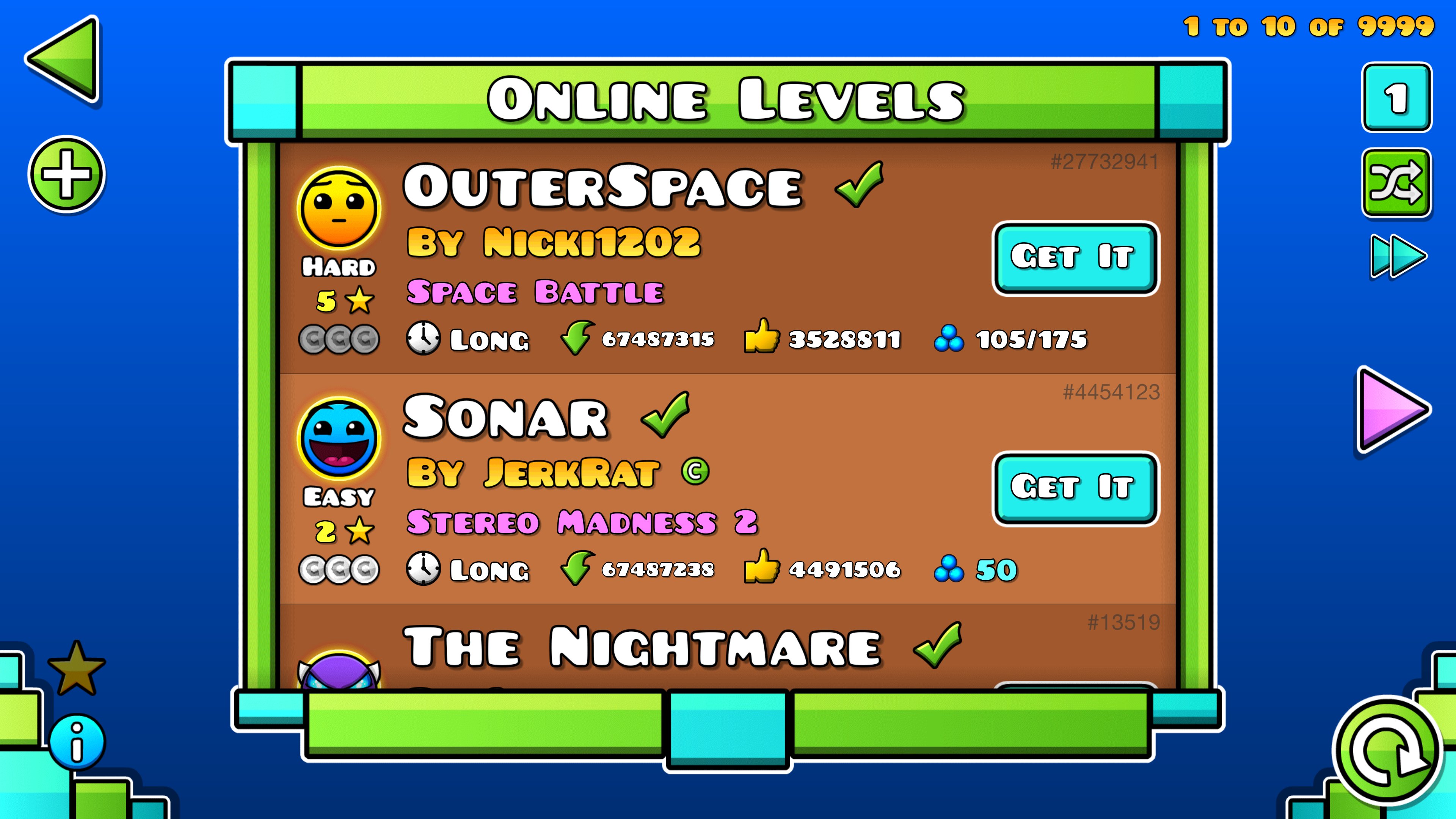 Geometry Dash Level "OuterSpace" Passes "Sonar" To Become Most Downloaded Level