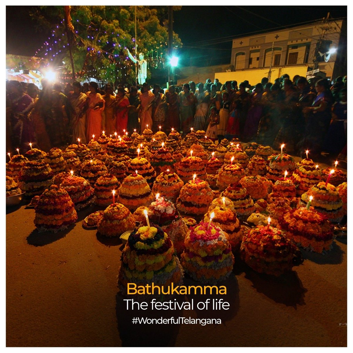 #HappyBathukamma  to all the people of Telangana 
#WonderfulTelangana 
#EngilipulaBathukamma
#FloralFestival of Telangana.