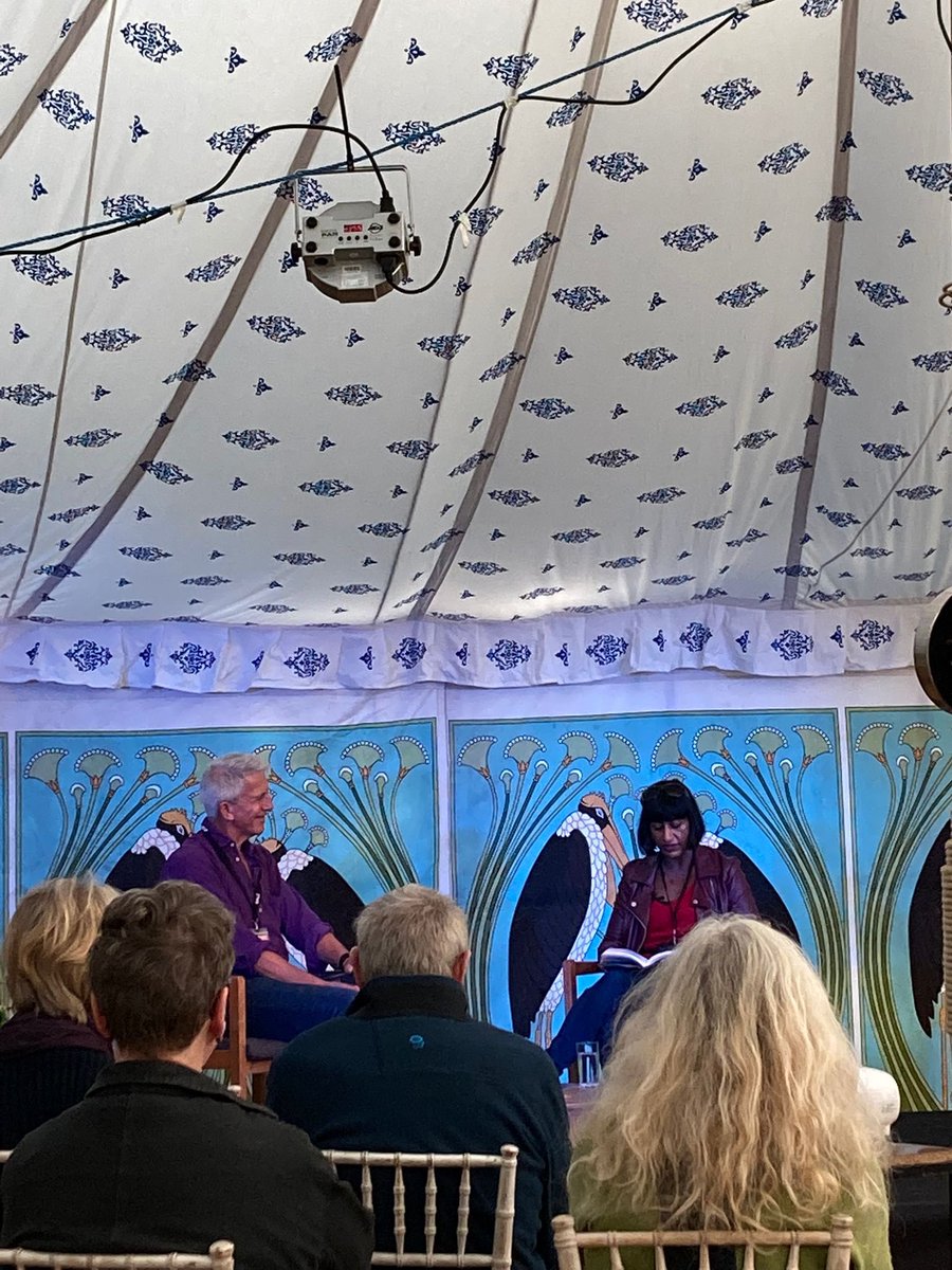 NCornBookFest's tweet photo. “I do love being a doctor, but I wish I was allowed to do it in a better, safer way”

@RoopaFarooki discussing her memoir #EverythingIsTrue with our artistic director @PNovelistGale🩺 https://t.co/oVJiF114Fc