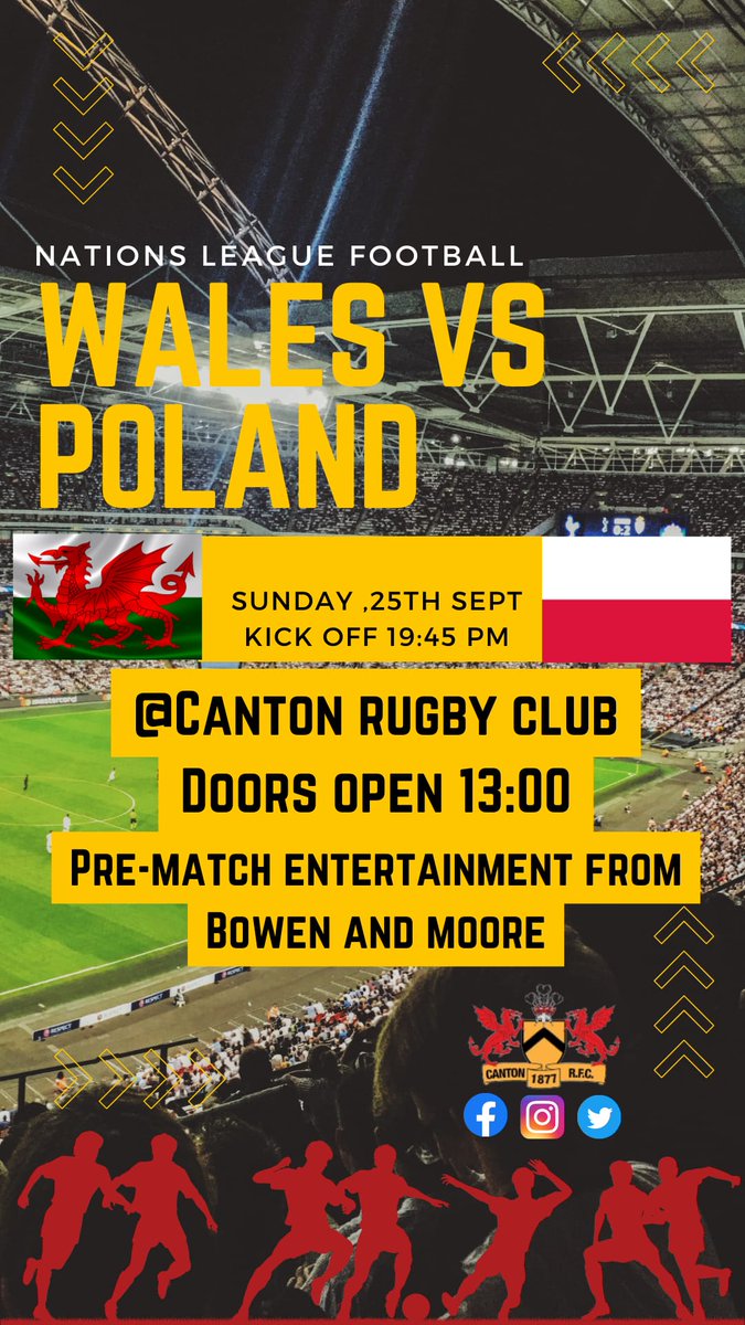 CantonRugbyClub's tweet photo. Come and join us today @BowenandMoore playing pre game 🏴󠁧󠁢󠁷󠁬󠁳󠁿🏴󠁧󠁢󠁷󠁬󠁳󠁿🏴󠁧󠁢󠁷󠁬󠁳󠁿🏴󠁧󠁢󠁷󠁬󠁳󠁿🏴󠁧󠁢󠁷󠁬󠁳󠁿 @CantonLiberalFC https://t.co/KRiFLExV9L