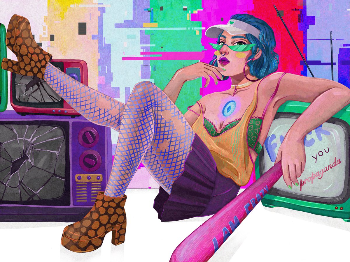 💖NEW DROP💖
Avril against the old world of television and propaganda. And the web3 won💪🏻
0.1 ETH 

<a href="/CrazySassyExes/">Crazy Sassy Exes NFT - MINTING NOW ✨</a> <a href="/avril15NFT/">avril15 is probably a cult, right?</a> 

opensea.io/assets/ethereu…
#avril15xcse