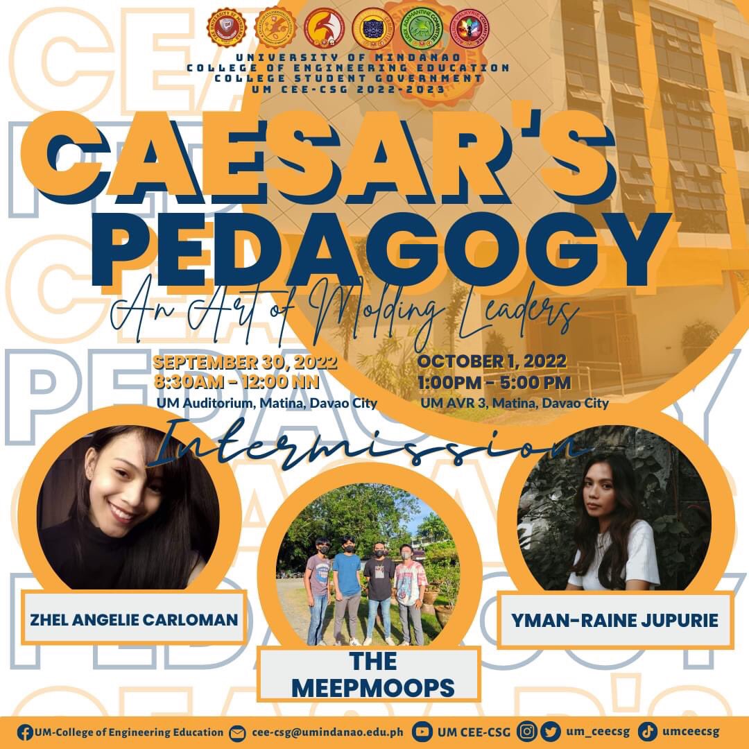 um_ceecsg's tweet photo. From undisputed champions to aspiring quartet group, we are looking forward to witnessing the expectacular performance of these amazing students.

See you all and be amazed, registered Phoenix leaders! 

#CaesarsPedagogy
#LeadershipTrainingAndSeminar
#ThePerformers
#UMceecsg https://t.co/jBGTWPdWZt
