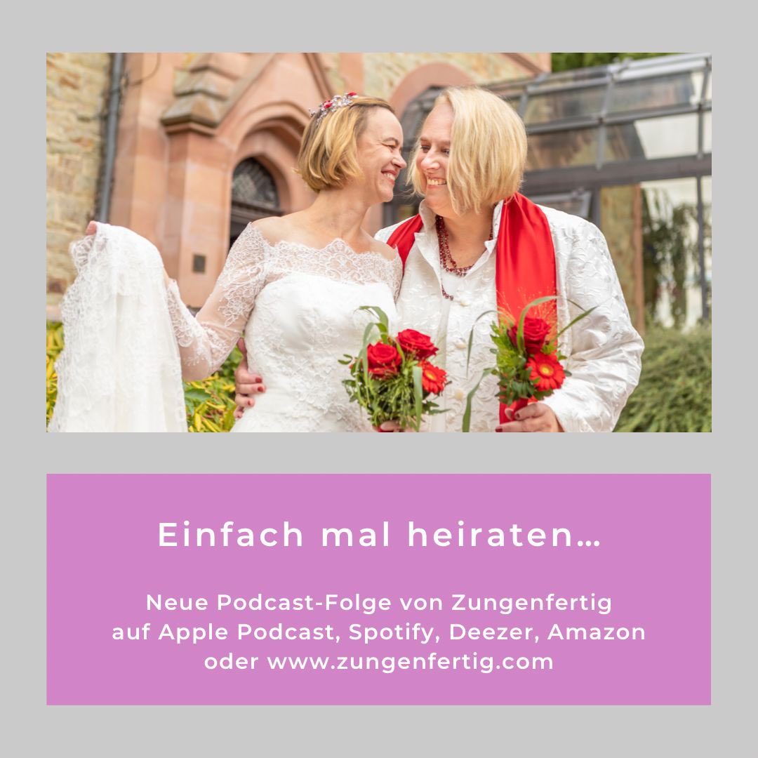Wie sagte einer unserer Gäste: Endlich macht das Wort “Brautpaar” Sinn 😉 

Es war für uns ein wunderbarer Tag voller Liebe, an dem wir euch in dieser Podcast-Folge teilhaben lassen wollen 🥰 

zungenfertig.com/folgen

#podcast #zungenfertig #ehefueralle #hochzeit