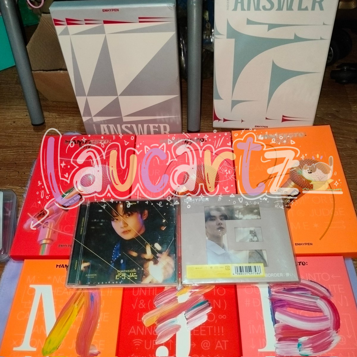 laucartz_'s tweet photo. ic, interest check

wts lfb help rt ph (for exposure)

enhypen albums and pcs (mostly jungwon)

— might be sold in set/small sets
— all condi (pic &amp; vid) will be thru a google drive
— 3 days reserv
— may or may not provide pbd

reply what pc ure inch in! https://t.co/ZRByM8L9OI