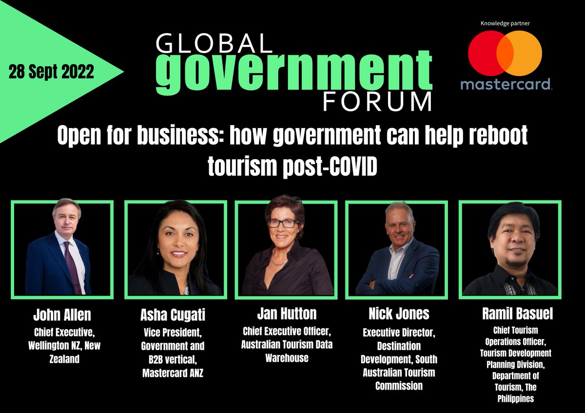 globegov's tweet photo. 🗣️ Speaker announcement...

⭐John Allen of @Wellington_NZ 
⭐Jan Hutton of @ATDW 
⭐Nick Jones of @tourismsa 
⭐Ramil Basuel of @TourismPHL 

🔗 https://t.co/sIGREfUjFl

#sustainabletourism #apac #newzealand #australia #worldtourismday #sme https://t.co/6QBhWpfVM2