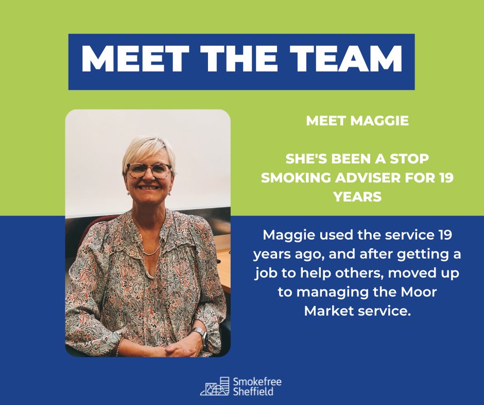 smokefreesheff's tweet photo. Meet Maggie 👋
https://t.co/Rtw4jCEvRX
#SheffieldSmokefree #StopSmokingTeam https://t.co/83Tvvng8Ss