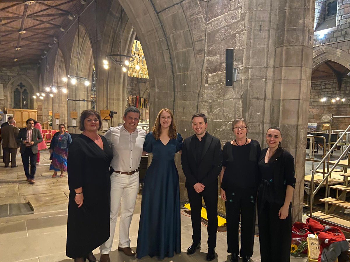 RobGuyConductor's tweet photo. On cloud 9 after last night! 
@nwimf @PaulMealor @Anniecanu @NEWSinfonia @BethanHarp @ClwydTweets Youth Choir @corcytganclwyd @lisadafyddsop Trystan Lewis Dafydd Jones NEW Voices
#Wales #opera https://t.co/y5gGZEfQK0