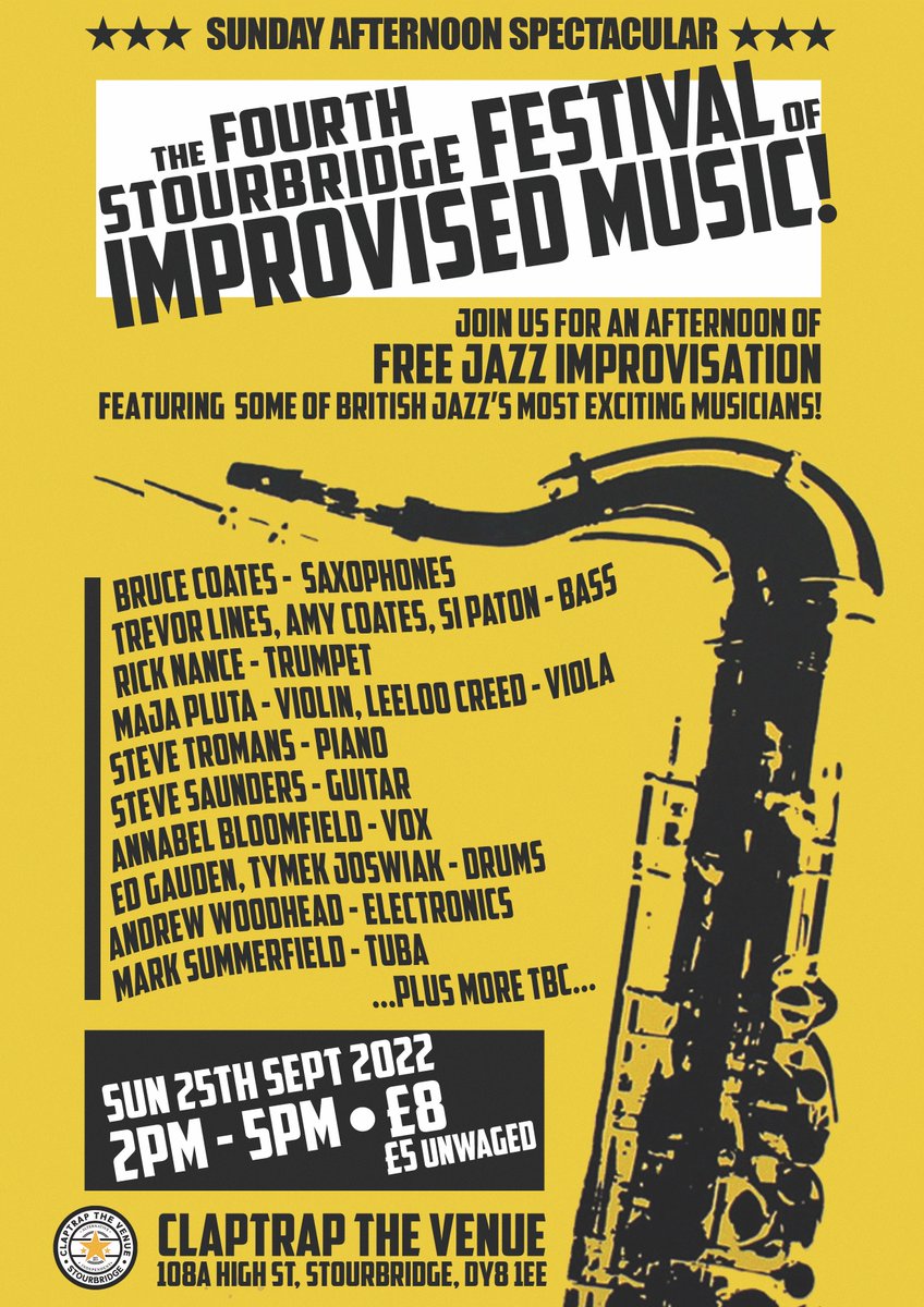 Full line-up for this afternoon: Bruce Coates, Xhosa Cole, Lee Griffiths, Joe Rhodes, Maja Pluta, Leeloo Creed, Steve Tromans, Steve Saunders, Mark Summerfield, Trevor Lines, Si Paton, Amy Coates, Tymek Joswiak, Ed Gauden.