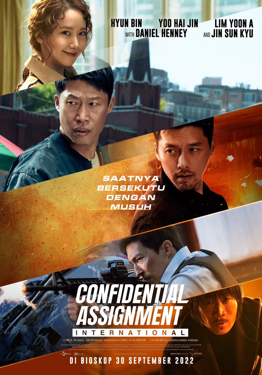 CGV_ID's tweet photo. Waktunya go international bareng Hyun Bin, Lim Yoon A, Yoo Hai Jin, Daniel Henney, dan Jin Sun Kyu di #ConfidentialAssignment2: International

Tayang mulai 30 September 2022 di CGV.

#SemuaSerudiCGV https://t.co/vL9ap63TWM