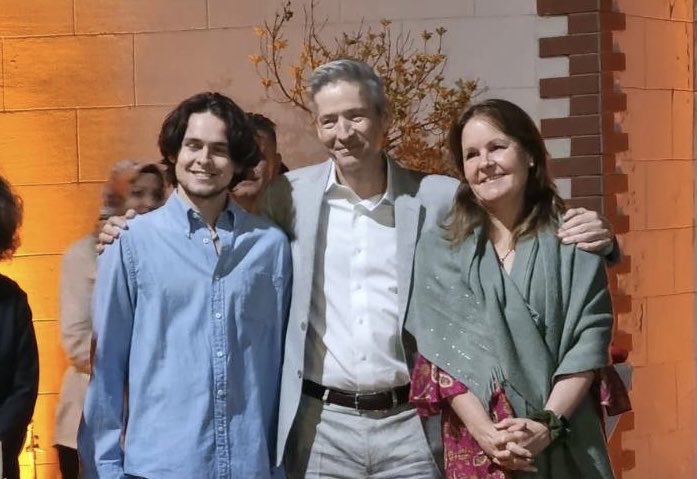 With my wife Harriet & son Ollie at a farewell reception in Gaziantep last night So sad to be leaving this extraordinary team of humanitarians that makes such a difference every day to the lives of people in #Syria. Working with all of you has been the greatest honour of my life