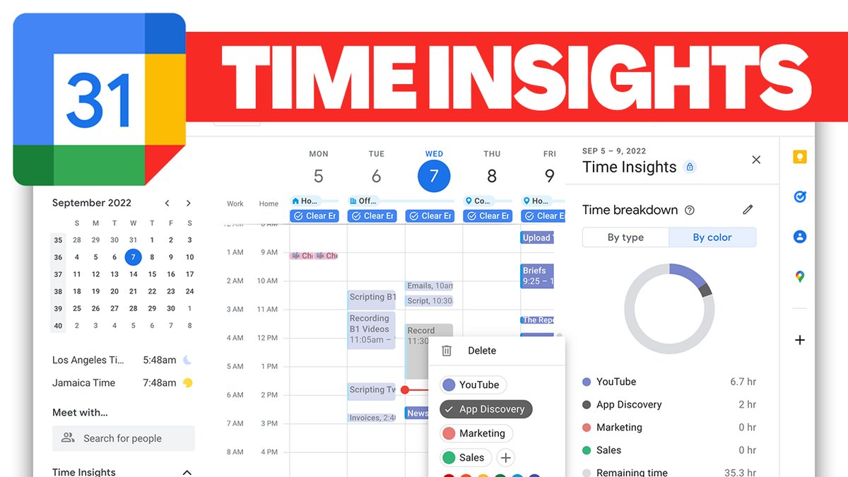 Google Calendar continues to evolve time insights taking on Clockwise & more youtube.com/watch?v=DaPin0… @googlecalendar 🗓