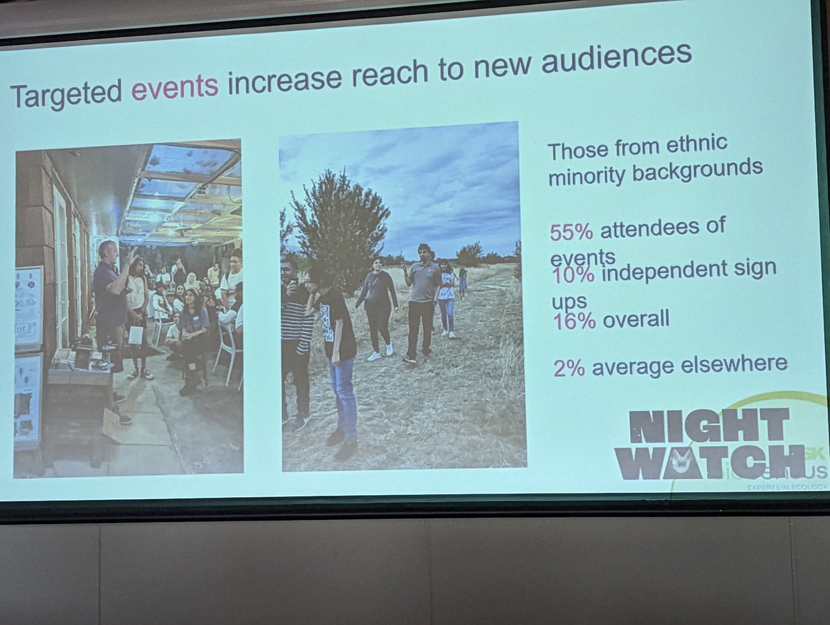_BCT_'s tweet photo. The Nightwatch project has been highly successful at engaging new audiences in urban locations and ethnic communities. The project is looking for new collaborators. We want to work in other urban areas outside London #projectnightwatch #NatBatConf https://t.co/qxJjESamH9