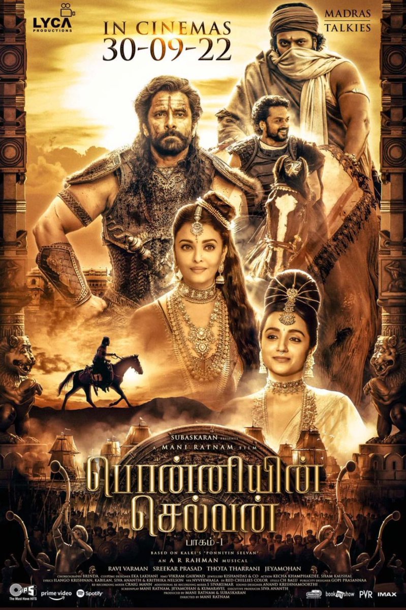CiniUlagam's tweet photo. 5 Days to go #PonniyanSelvan1 

We are exciting to watch the world best movie.

@iamVikramPrabhu @actor_jayamravi @chiyaan @Karthi_Offl @trishtrashers @LycaProductions 
#ManiRatnam 
#PonniyinSelvanPart1
#PS1 https://t.co/NwB5d9R5HY