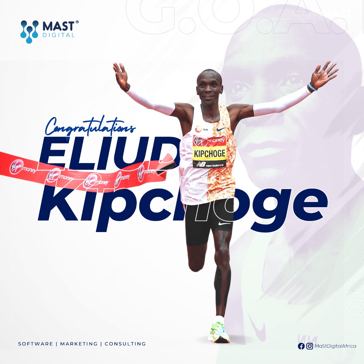 mast_digital's tweet photo. The Man • The Myth • The Living Legend

Congratulations Sir Eliud Kipchoge.

We celebrate you. https://t.co/bPIOn323Rk