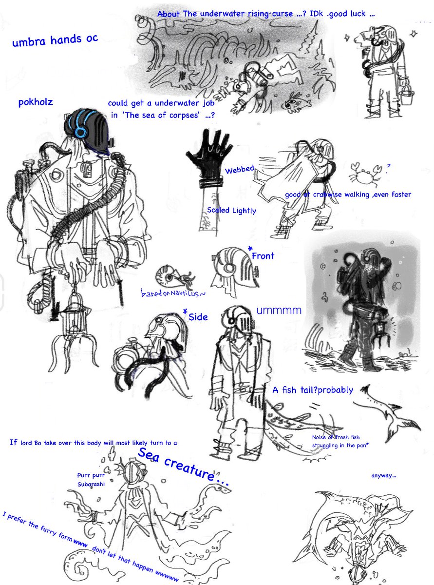 flaska8888's tweet image. umbra hands OC and fake MiA creatures (:з)∠)