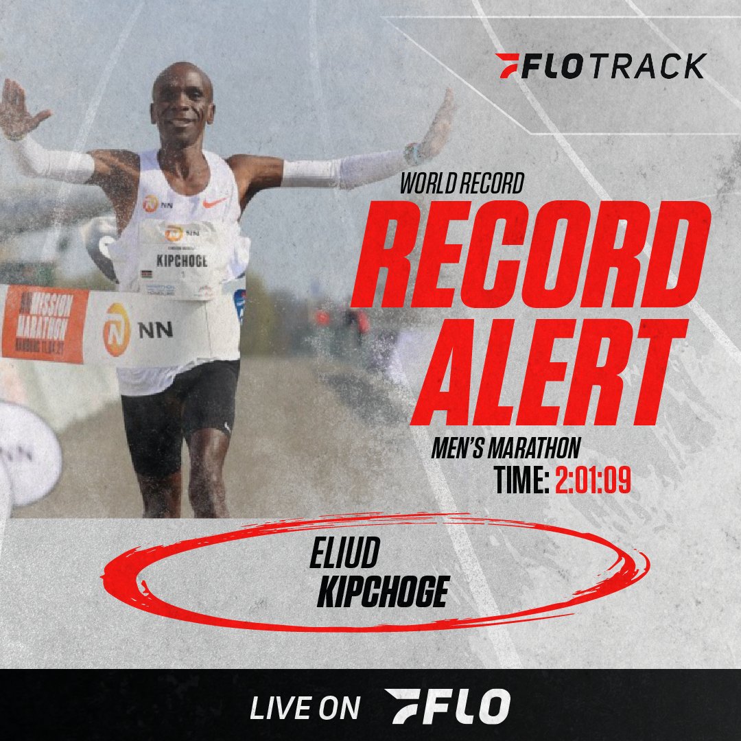 FloTrack's tweet photo. Eliud Kipchoge Breaking the World Record in the BMW Berlin Marathon! https://t.co/FYmNF11pYJ