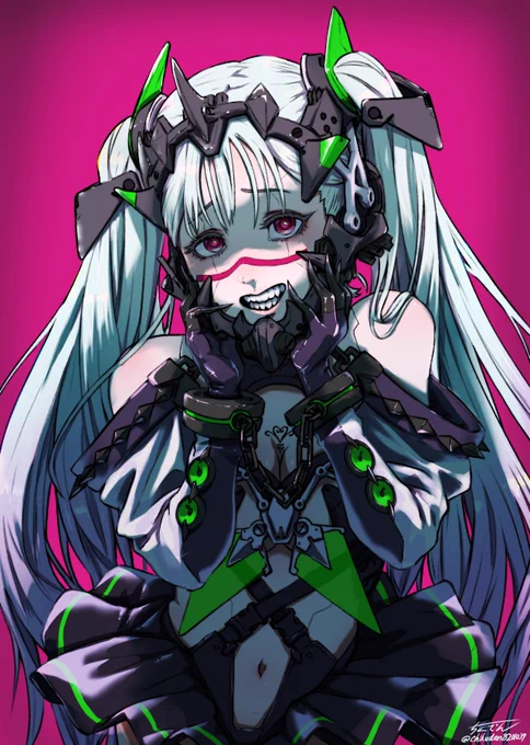 コミックアートくまもと展にてオリジナルの新キャラを出してました!名前は「シータちゃん」です!悪のアイドルをテーマに描きました〜!#コミくま2022 #イラストレーション 