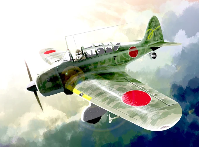 キ36 九八式直協機#今月描いた絵を晒そう 