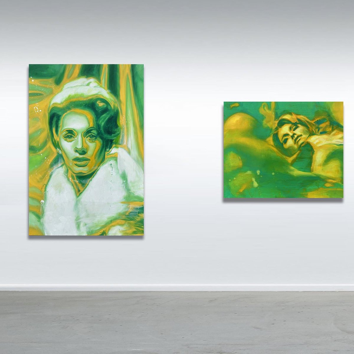 YannickFournie's tweet photo. "TOUT EST GREEN !!
Comme l'air du temps et ses préoccupations climatiques
Comme ma nostalgie des années 80 et des couleurs que l'on assumait plus 
Comme Lisbonne qui m' inspire désormais
« Green Room 1 » 
Huile - 150 x 100 cm
En ce moment à Ange Monnoyeur Gallery Lisbonne https://t.co/w6No48GLc7