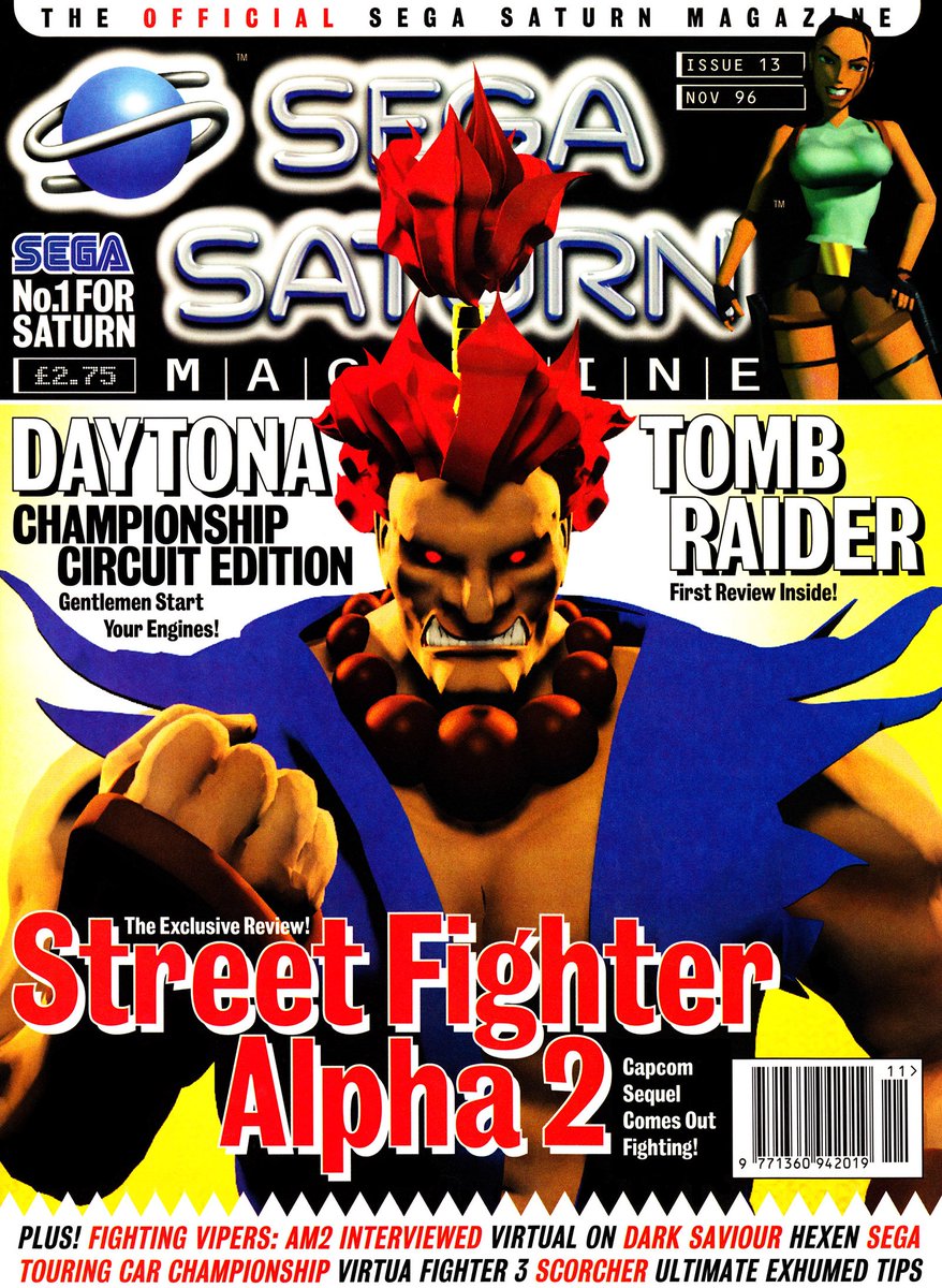 Akuma represents Street Fighter Alpha 2 on the cover of Sega
