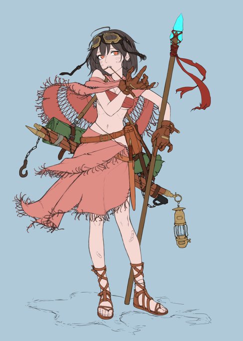 色塗り中に邪魔だったからスカートのレイヤー消したら変態みたいになっちゃった… 