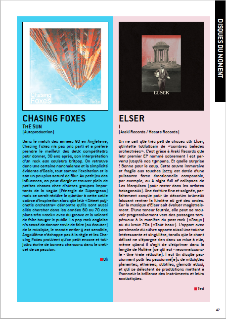 WFenec's tweet photo. #WFENECMAG / N°52 : #CHRONIQUE p.47 de “The sun“ de @chasingfoxeshq  -> https://t.co/qj2JNdzdrt #rock #pop #britpop #indie #ambiant https://t.co/CdY7W8ZCaZ