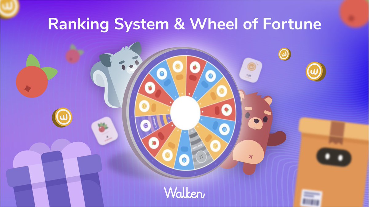 💫🍀 Ranking System &amp; Wheel Of Fortune are LIVE!

🍎iOS: 1.3.0
🤖Android: 0.6
Update the application and check your Rank 🏆right in the Settings. Spin the Wheel of Fortune for a chance to win a variety of rewards, from Gems to a Lootbox 🥳

📌Details: t.me/walken_channel…