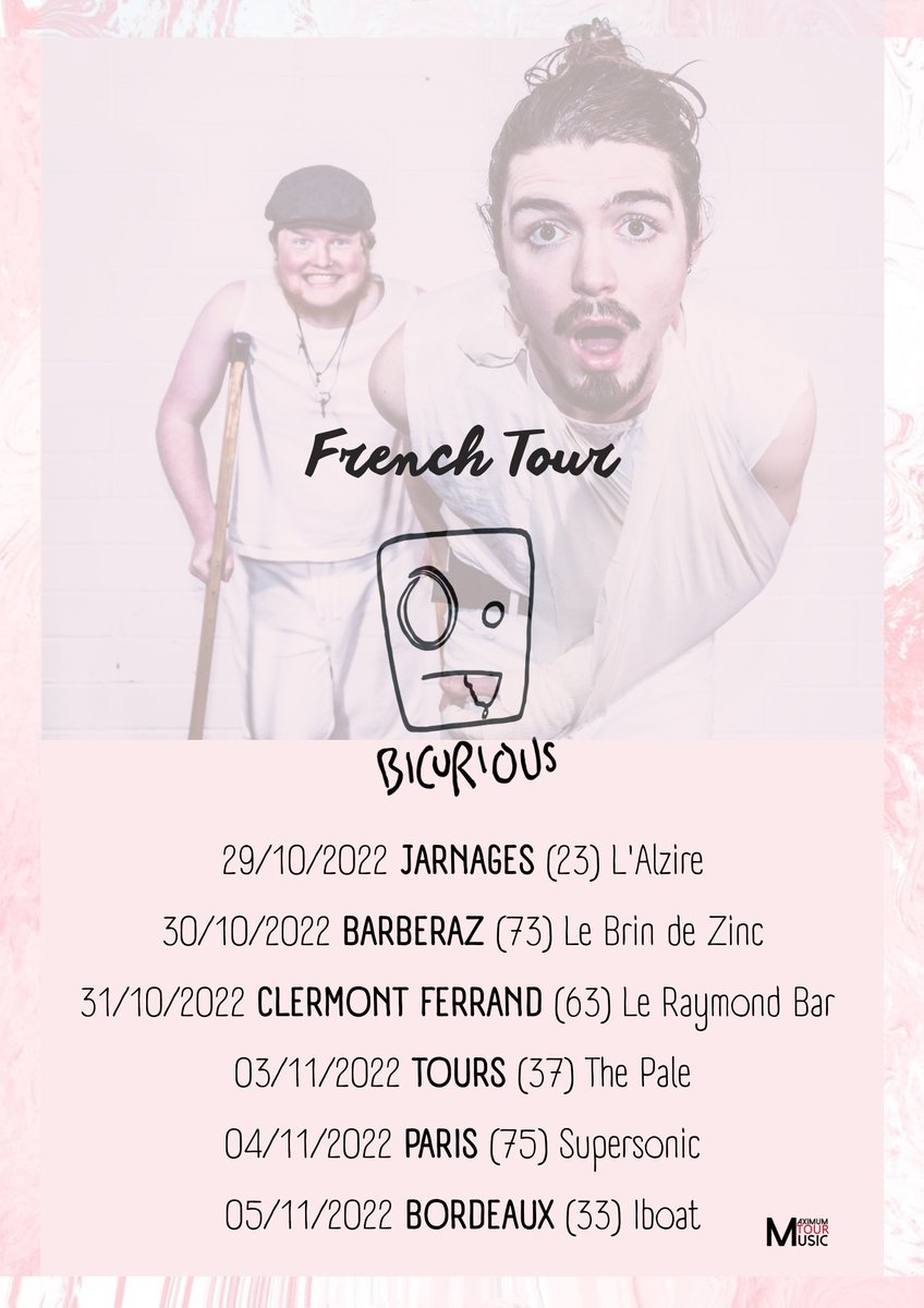 Faites tourner l'info, <a href="/Bicuriousband/">Bicurious</a>  en France c'est pour bientôt avec le #FrenchTour !