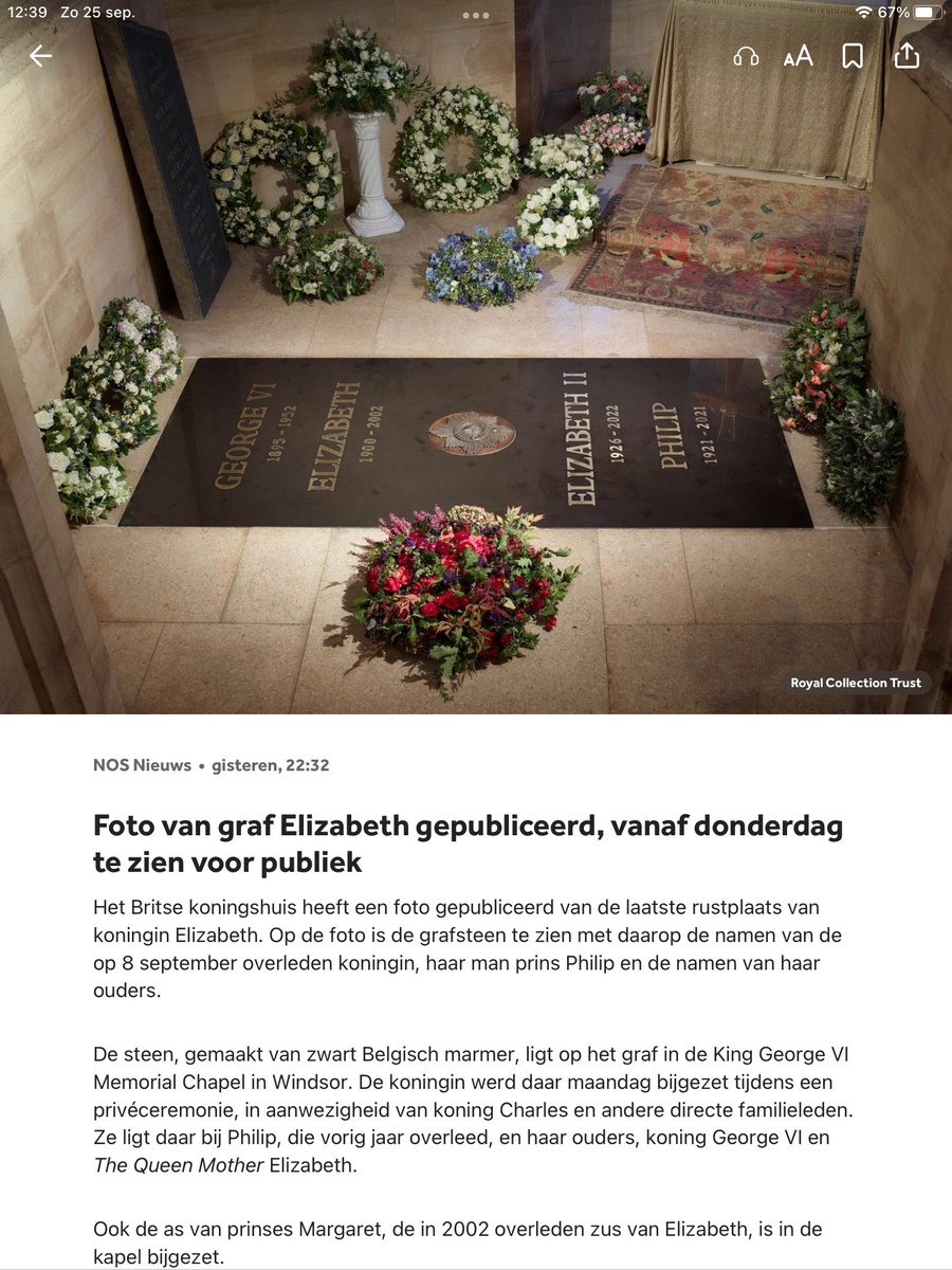 Die kop klopt echt niet. Herschrijven is leuk: ‘Graf Elisabeth gefotografeerd, vanaf donderdag open voor publiek’. Maar: waarom is het überhaupt nieuws dat iemand een foto heeft gemaakt van het graf van wijlen de Britse vorstin? Laat dat weg, en je houdt een miniem nieuwtje over.