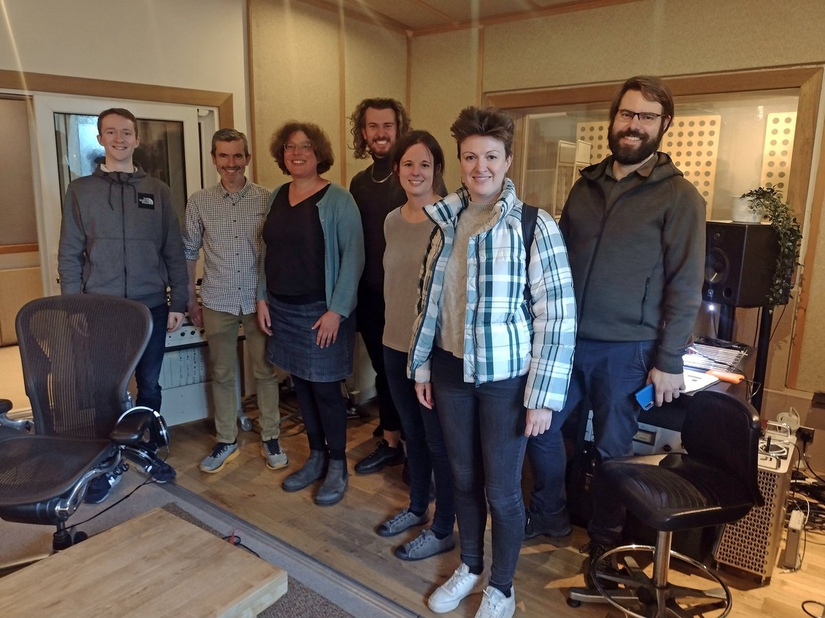 EnsembleThing's tweet photo. Finally, after many Covid delays, we got into the studio to record some of @emily_doolittle's Jan Tait and the Bear! Thanks to @tcooper_music for recording us, and to Ryan Corbett (accordion) for playing with us for the first time. https://t.co/rqmvGecSIA