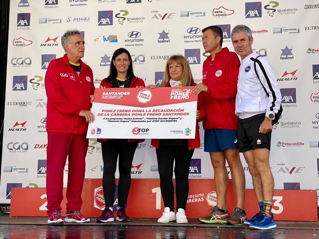 gemaigual's tweet photo. 🏃‍♀️🏃‍♂️Feliz de haber tomado parte de la Carrera Ponle Freno, impulsada por @FundATRESMEDIA que se ha celebrado en #Santander con el fin de recaudar dinero para víctimas de accidentes de tráfico 
👏Muchas gracias a los participantes
#solidaridad y #deporte una vez más de la mano‼️ https://t.co/gp6B1iBEMn