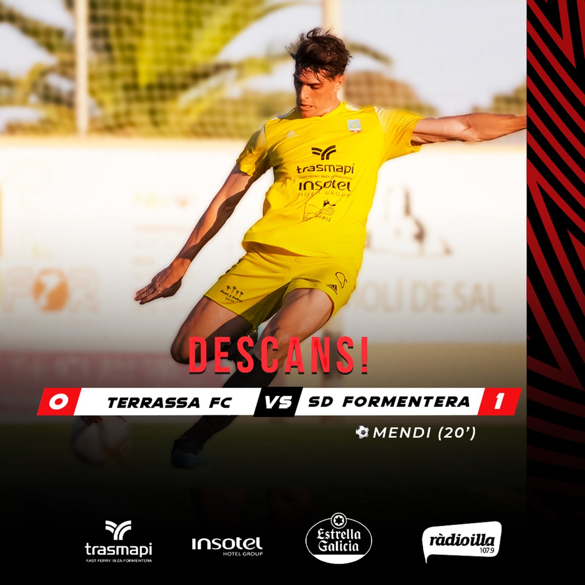 ⏱️45' | 0⃣-1⃣

⏸️ DESCANS a Terrassa!

#TerrassaFormentera
#2aRFEF