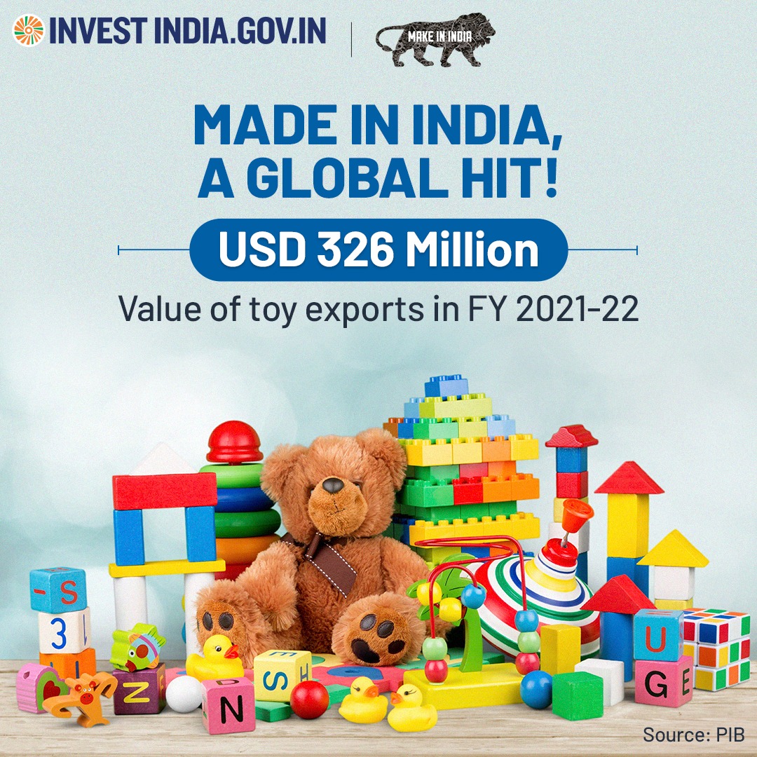 investindia's tweet photo. #NewIndia's toys exports registered a growth of 636% during April-August 2022 compared to the same period in 2013.
Explore more: https://t.co/awubC8Th8s
#ToyExports #ToySector #InvestIndia #MakeInIndia #Vocal4Local @makeinindia @SumitaDawra https://t.co/JZuNLASTvX