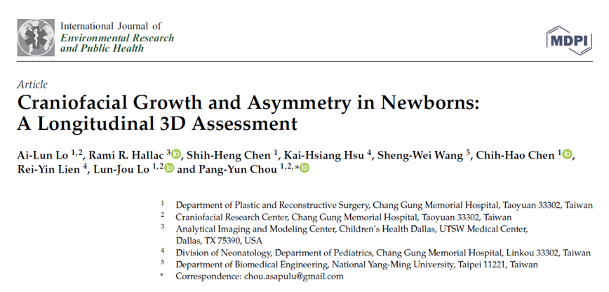 AsapuluChou's tweet photo. We are so haapy to present "A longitudinal evaluation of the craniofacial growth of healthy infants during their first year of life." This is a very valuable "3D image" study of newborns.
#3dMD
#craniofacial
#newborn
#asymmetry
#changgung https://t.co/Xp5NZwH0VT