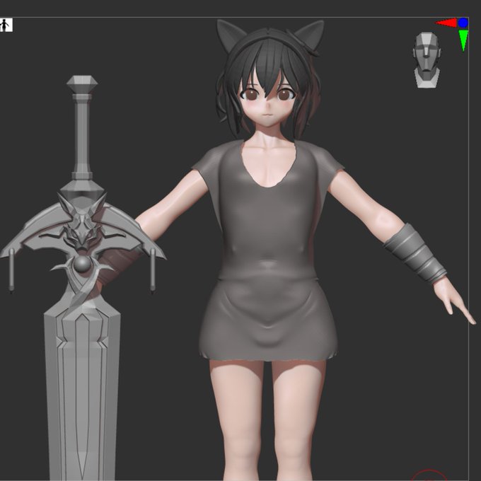 #転生したら剣でした
WIP
3Dでフランと師匠を作り始めました。
アニメ楽しみ 