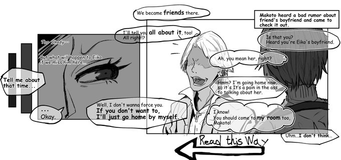 →   Follow you.
  Now follow along quietly.
  See how it goes.

Niijima Makoto / Persona 5 