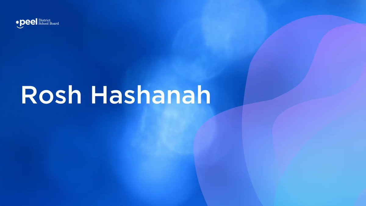 PeelSchools's tweet photo. Shana Tovah to all who are celebrating Rosh Hashanah in our communities beginning this evening. https://t.co/xBAiwguAVc