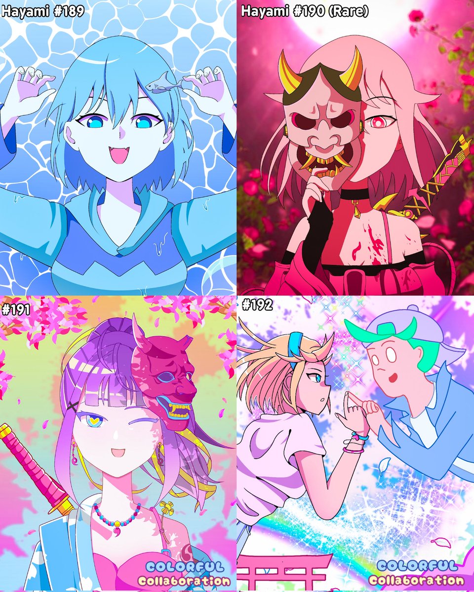 Hello #NFTCommuntiy 🌈✨

I want to show you that "Colorful Collaboration: <a href="/hayamiverse/">Hayami</a> X @WarnahNFT " Has been Realesed! 🥳🌈

Let's Grab it now and get a secret Gift🎁
(Only for Colorful Collaboration Item) 

So, Let's Go 🔥
opensea.io/collection/hay…
#NFTCollab #NFTJapan