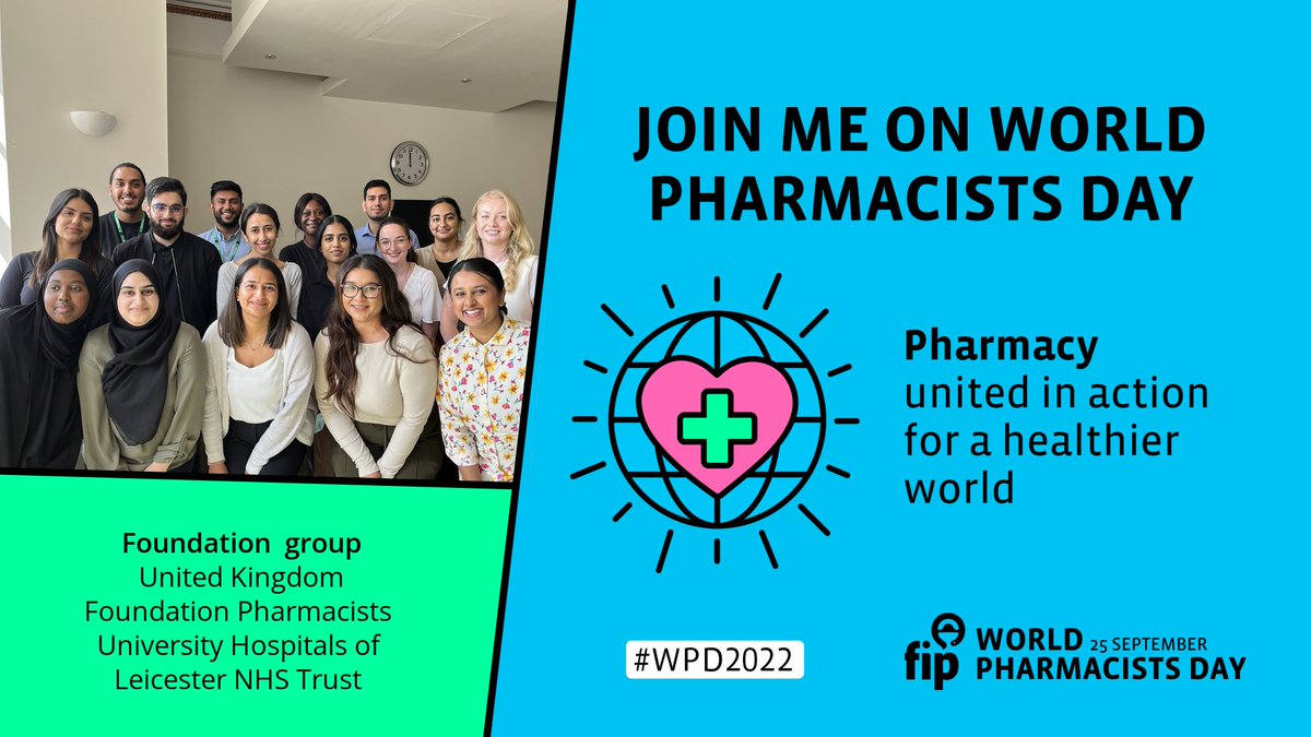 Celebrating our fabulous foundation pharmacists today on #WPD2022 These wonderful pharmacists started in their foundation roles just over a month ago, are doing great &are making a really positive contribution to our pharmacy service. Thank you all! @Leic_hospital @BahadurLeila