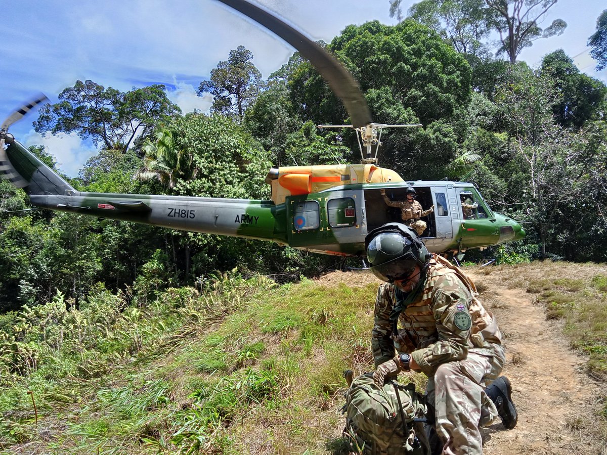 Two of our MAOT Leaders have been in the jungles of #Brunei to assist with the transition of Bell 212s of 667 Sqn to the Puma helicopters of 1563 Flight. They have been working closely with 9 Para Sqn Royal Engineers to recce & prepare jungle landing points. #togetherwedeliver