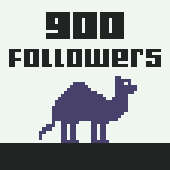 CrypticPixelNFT's tweet photo. GM frens☀️ Have a great start into the next week! All the best to you and your projects 🤗🖤

Celebrating a new milestone - 900 Followers! Thank you very much for your support. 🐫

P.S.: Next drop #3 IN 2 HOURS! It will be a ☠️ Scavenger.

#NFTcommunity #NFTsales #OpenSea #NFT https://t.co/NKM6S5nrER